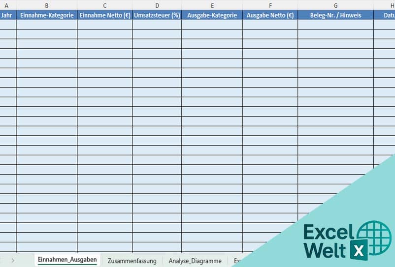 einnahmen-ausgaben excel vorlage kostenlos