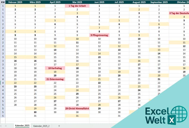 kalender 2025 schleswig-holstein excel
