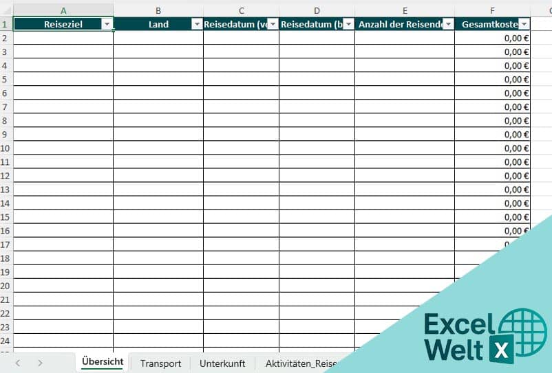 tourenplanung excel vorlage kostenlos