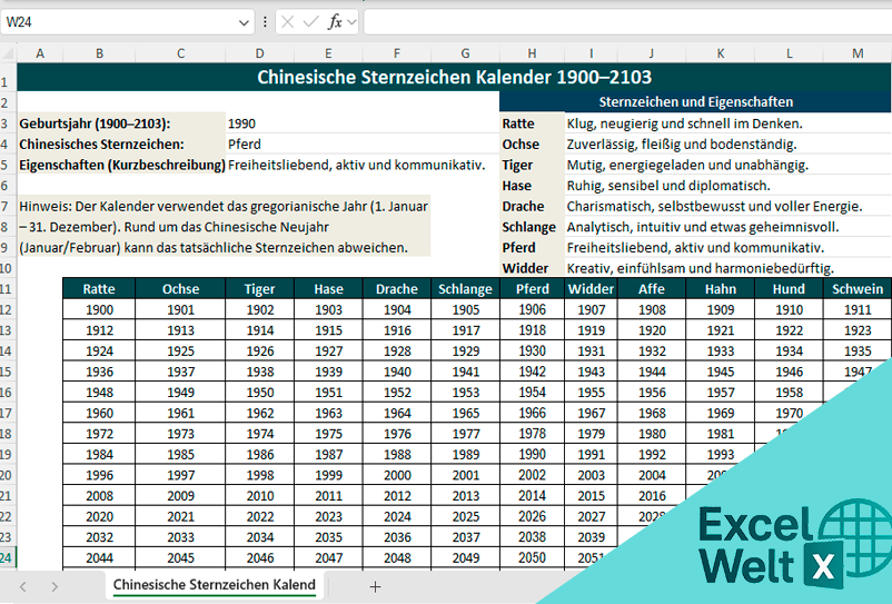 chinesische sternzeichen kalender
