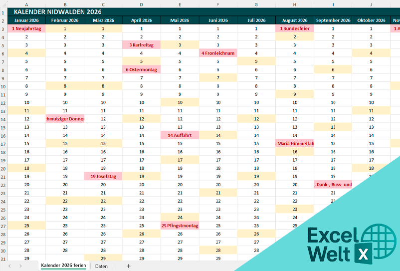 Kalender Nidwalden 2026
