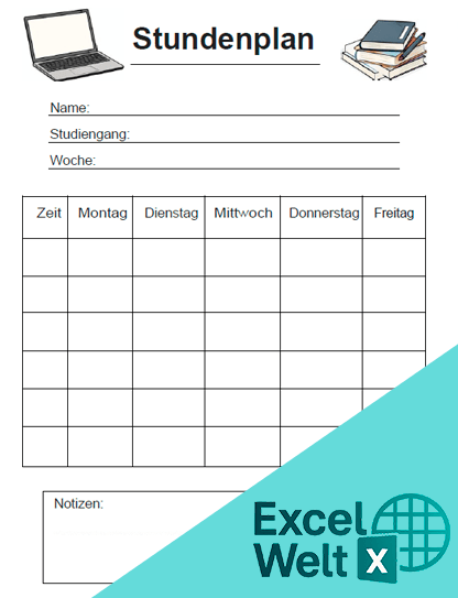 stundenplan vorlage uni