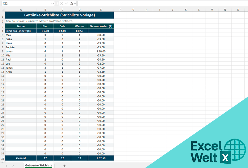 Getraenke Strichliste