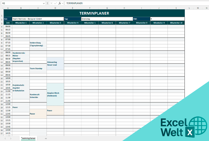 terminplaner excel