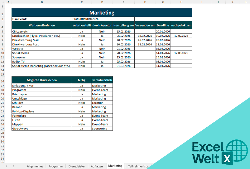 veranstaltung planen vorlage