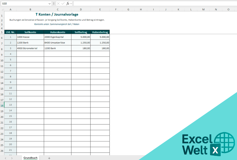 T konten excel gratis