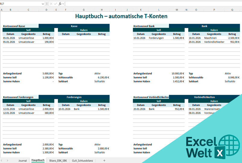 T konten excel kostenlos