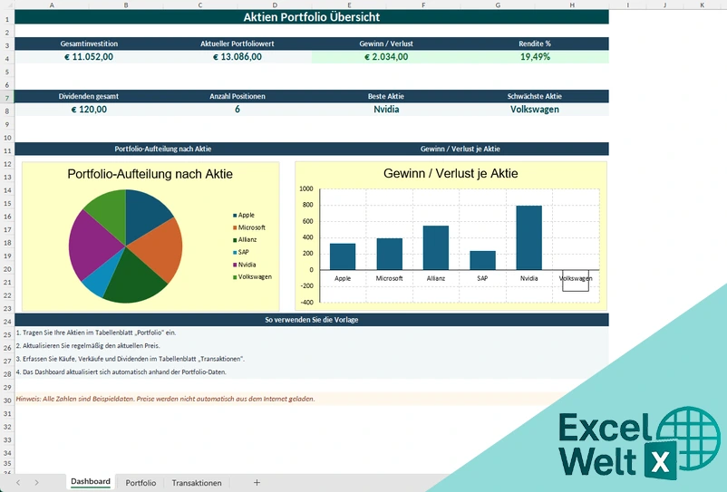 aktien excel kostenlos
