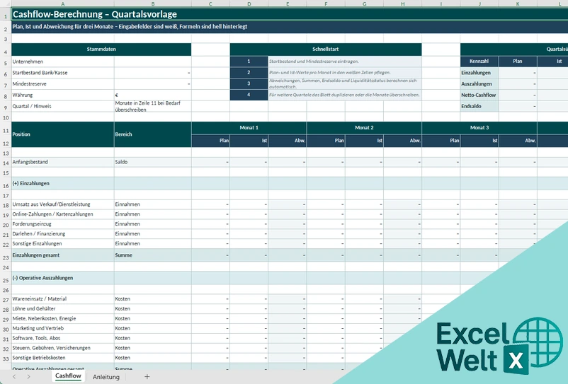 cashflow excel spreadsheet
